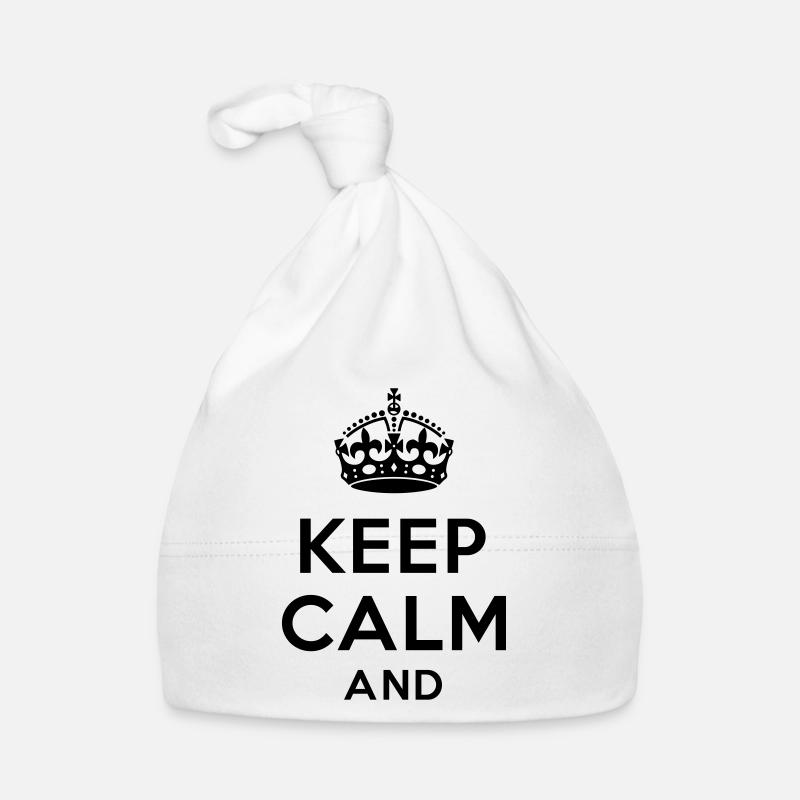 Keep calm and Your Text Bonnet bio Bébé