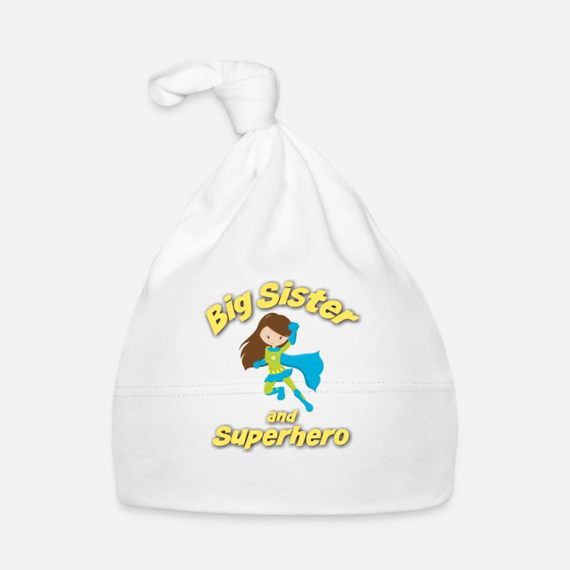 Big Sister Superhero Große Schwester Superheld Baby Bio-Mütze