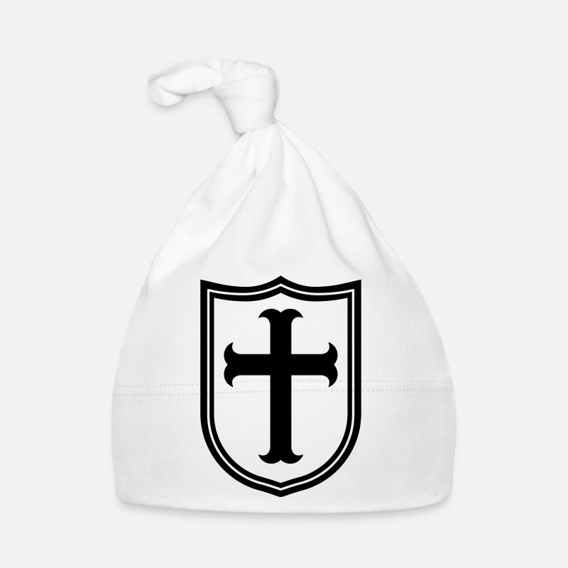 templar knight - Organic Baby Cap - white