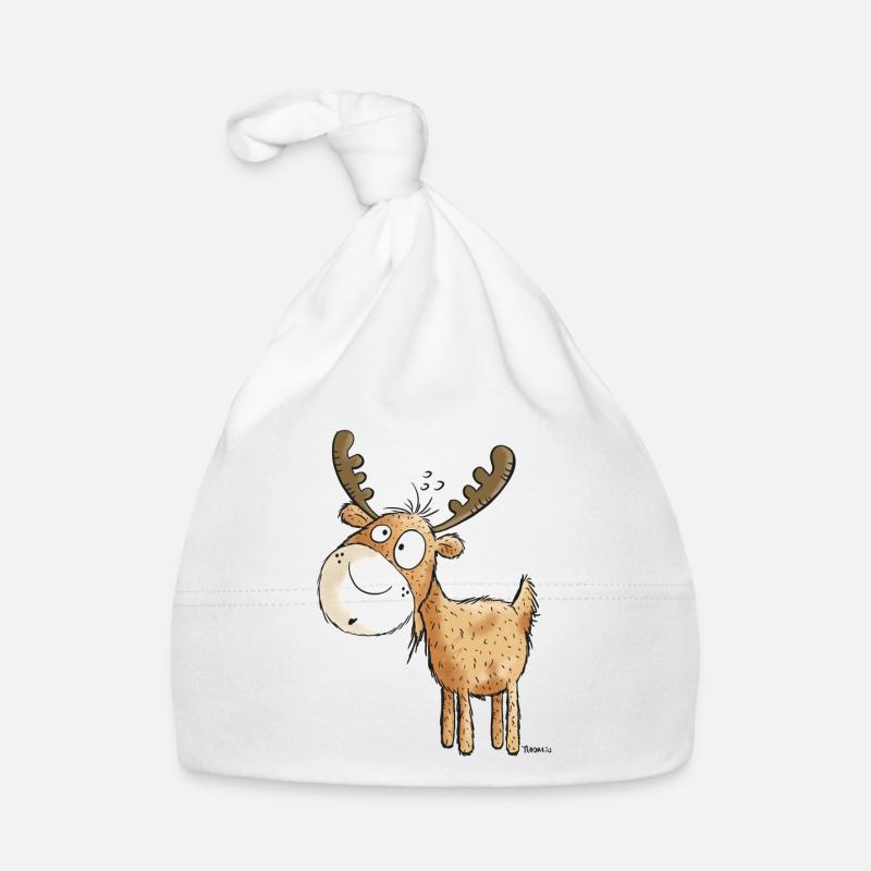 Witziger Elch - Elche - Hirsch - Reh - Geschenk Baby Bio-Mütze