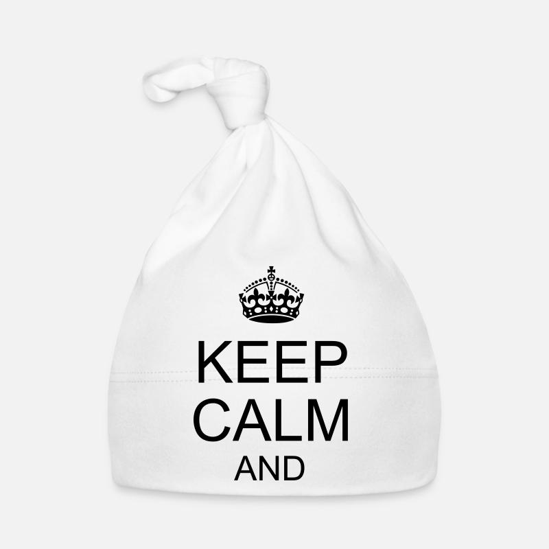 Keep calm and YOUR TEXT Organic Baby Cap