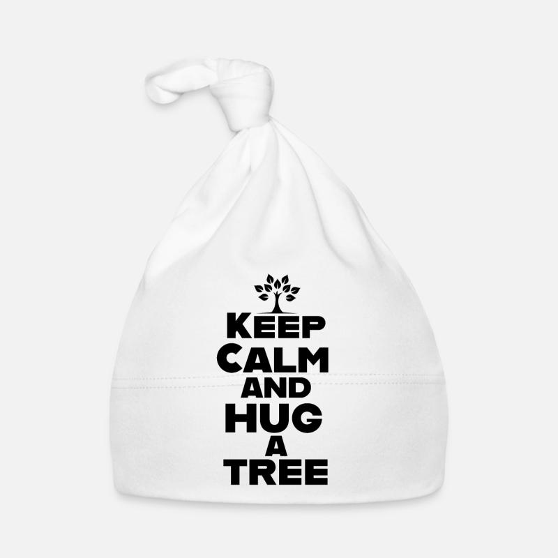 Trees remain calm hugging environmentalists environment Organic Baby Cap