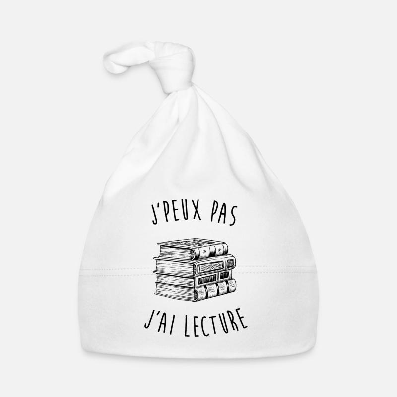 J'peux pas j'ai lecture - Bonnet bio Bébé - blanc