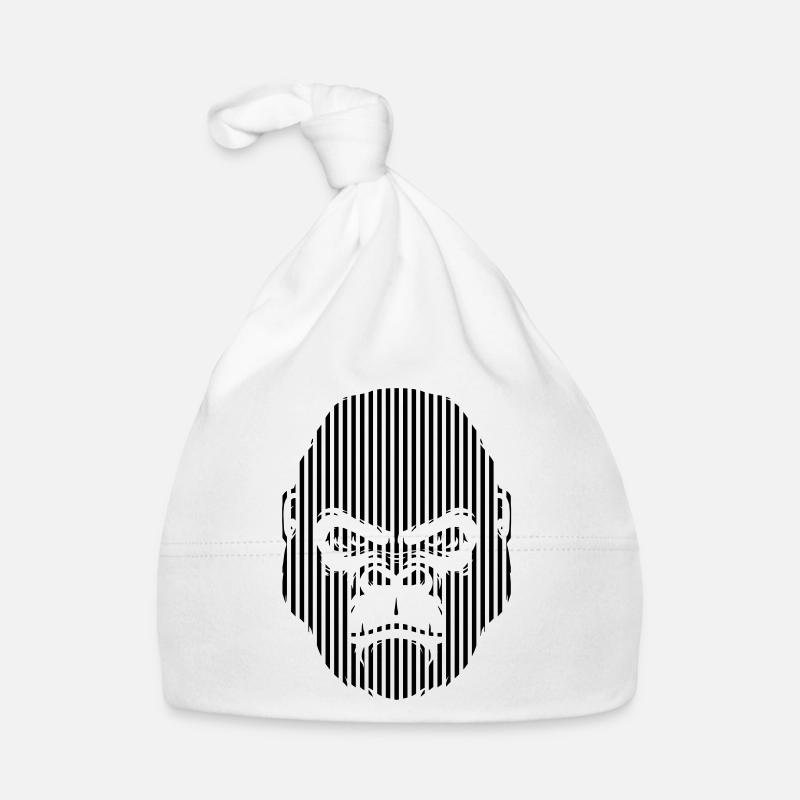Gorilla Face Graphics Organic Baby Cap