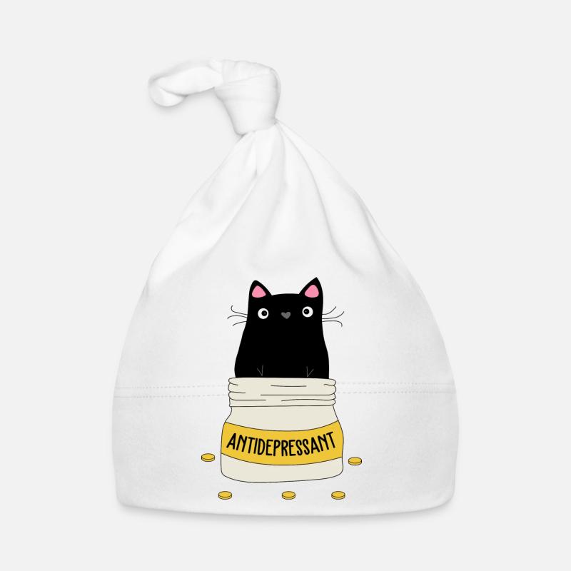 Antidepressant Cat Cat Lover Pets Organic Baby Cap