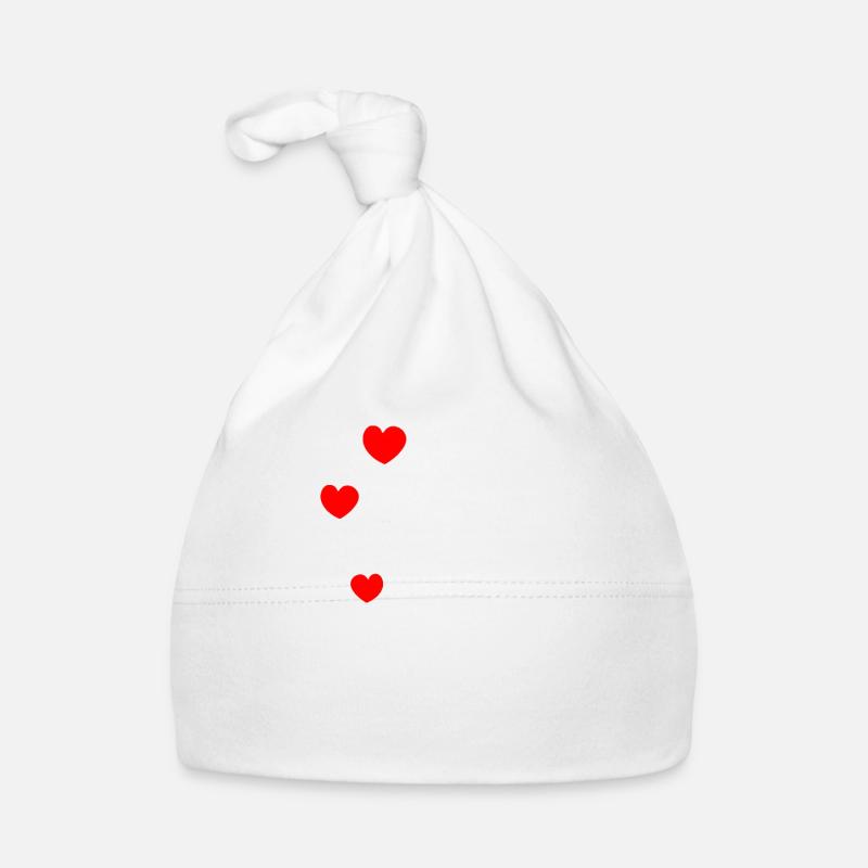 Katze Katzen Herz Geschenkidee Baby Bio-Mütze