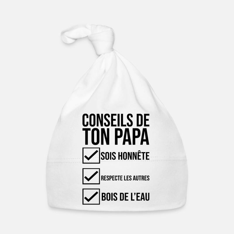 conseils de ton papa Bonnet bio Bébé