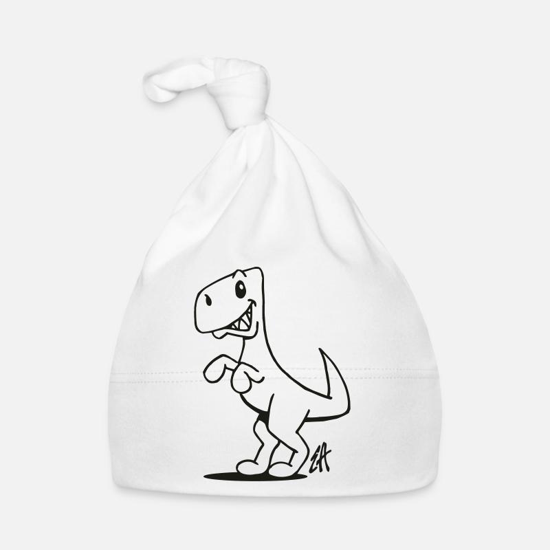 Smiling T-Rex einfarbiges Design Baby Bio-Mütze