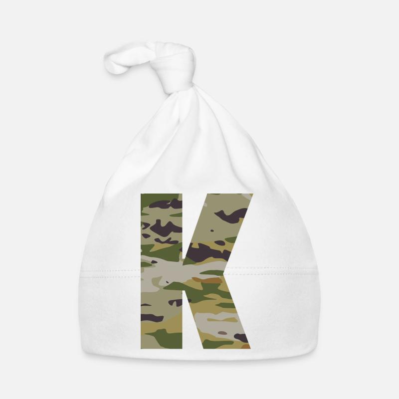 Lettre de camouflage K Bonnet bio Bébé