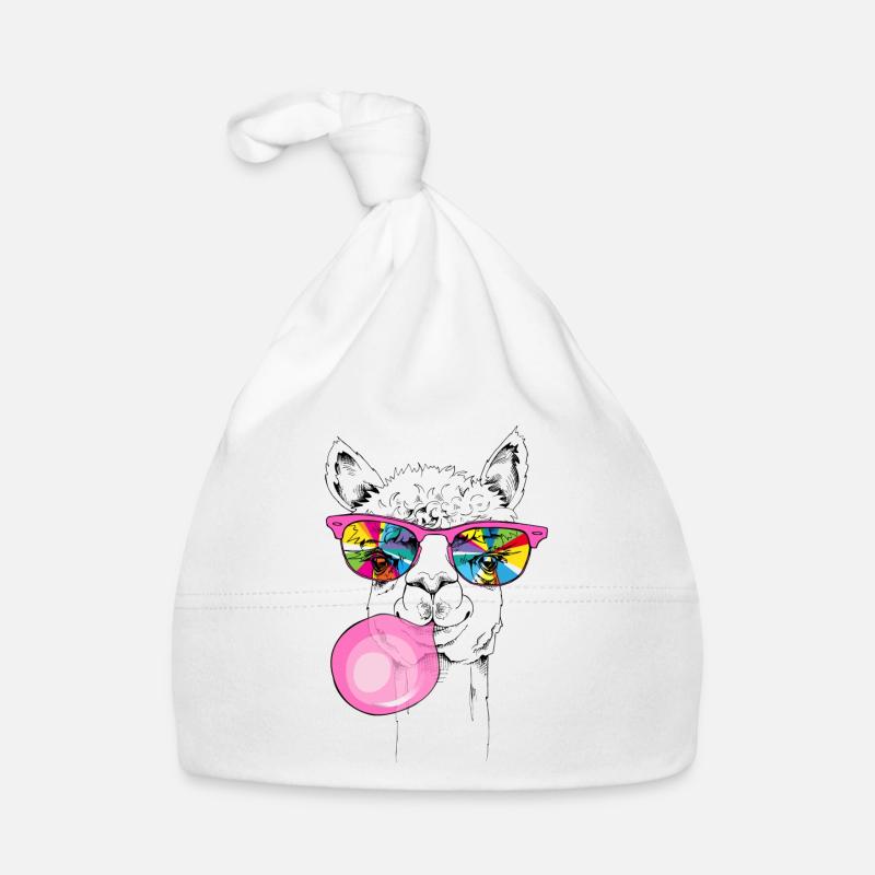 Cooles Lama Baby Bio-Mütze