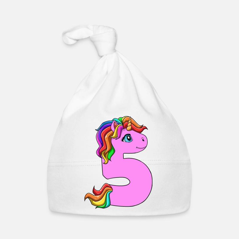 Fünfter Geburtstag Einhorn 5 Jahre alt Junge Baby Bio-Mütze