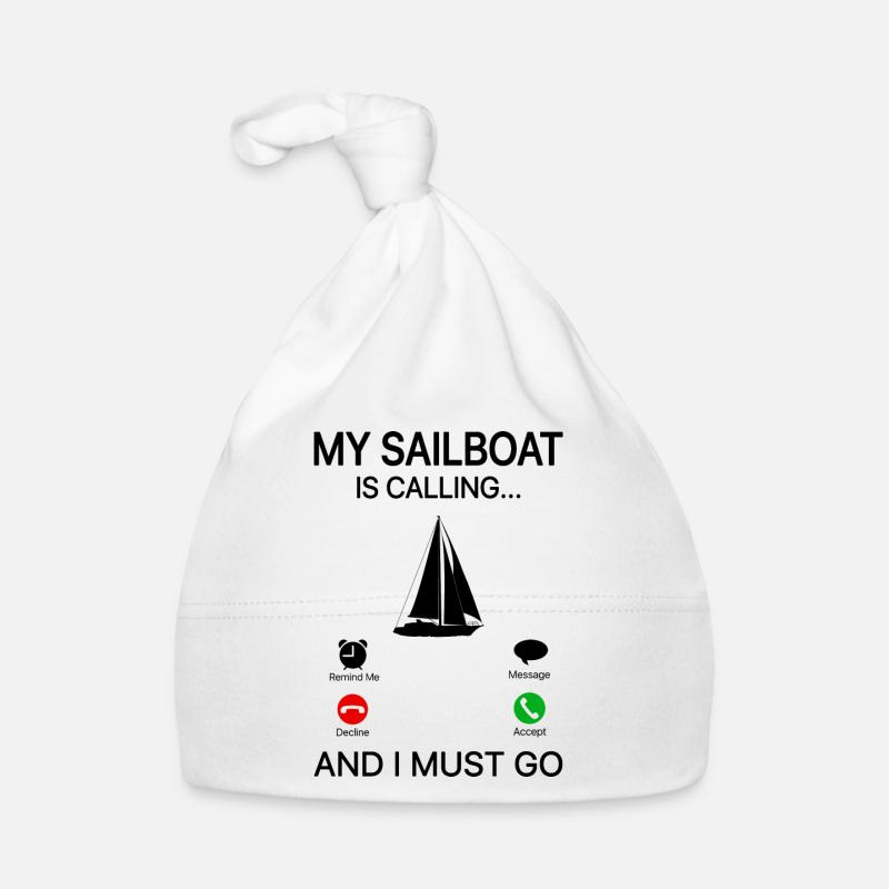 My Sailboat Is Calling And I Must Go Sailing Capta Baby Bio-Mütze