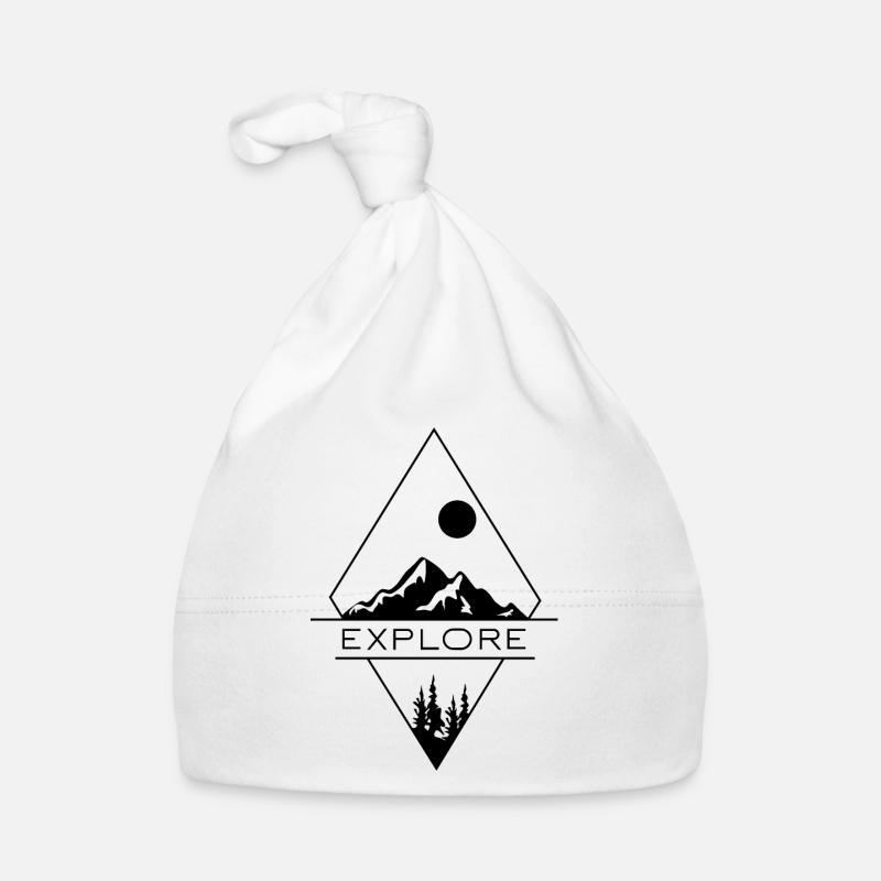 Voyagez et explorez - Bonnet bio Bébé - blanc