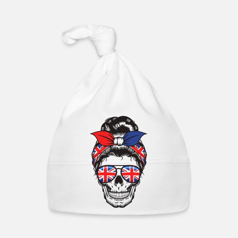 Skull Mom British Organic Baby Cap