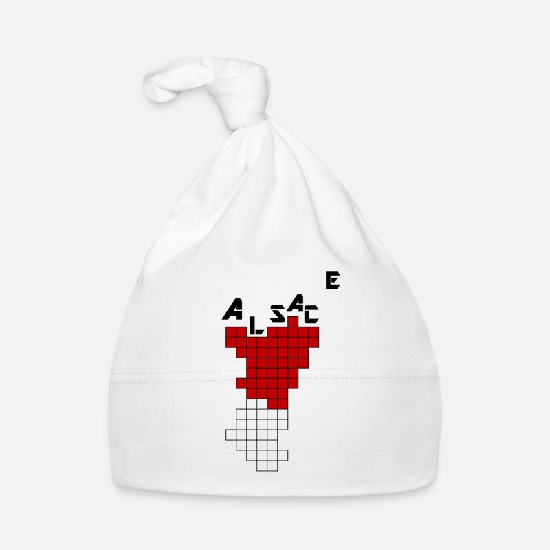 Alsace Jeu Vidéo Cube - Bonnet bio Bébé - blanc
