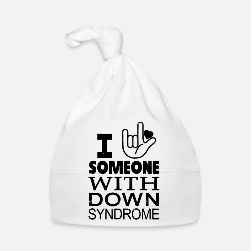 Amoureux du syndrome de Down - Bonnet bio Bébé - blanc