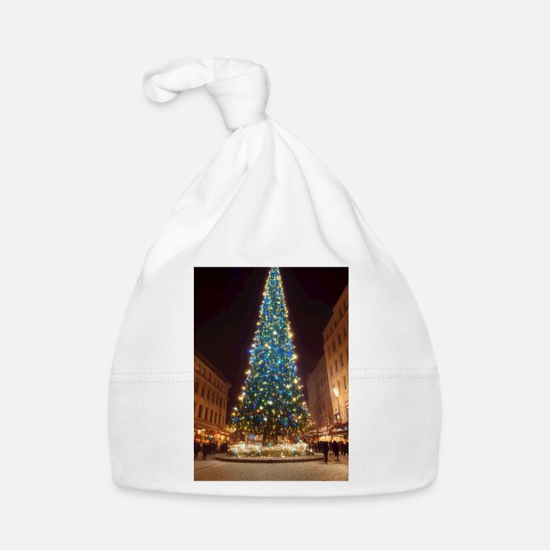 Tall Christmas Tree Organic Baby Cap