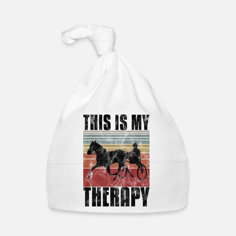 This is my therapy Trotting Harness Width Retro Organic Baby Cap