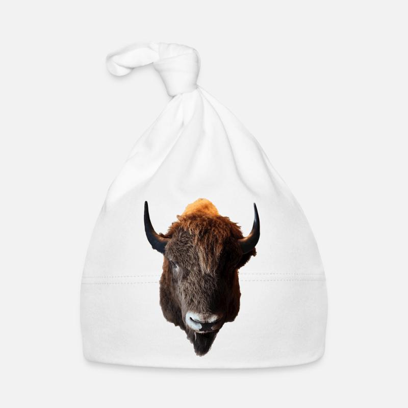 The bison is also called buffalo Organic Baby Cap