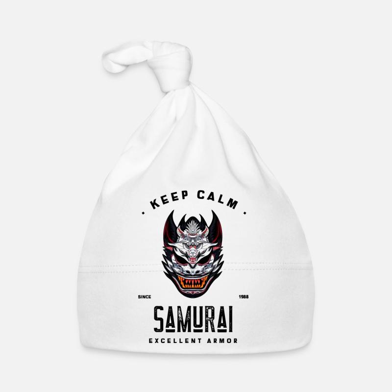 samurai Since 1988 armor keep calm excellent armor - Organic Baby Cap - white