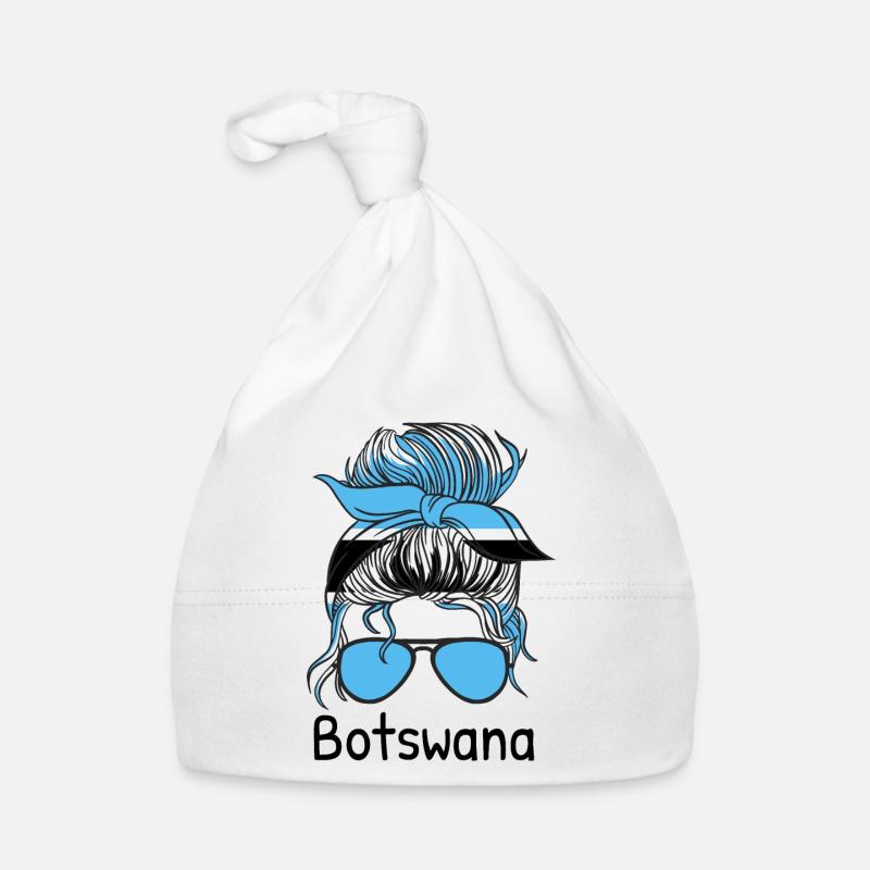 Drapeau du Botswana Drapeau du Botswana Afrique Bonnet bio Bébé
