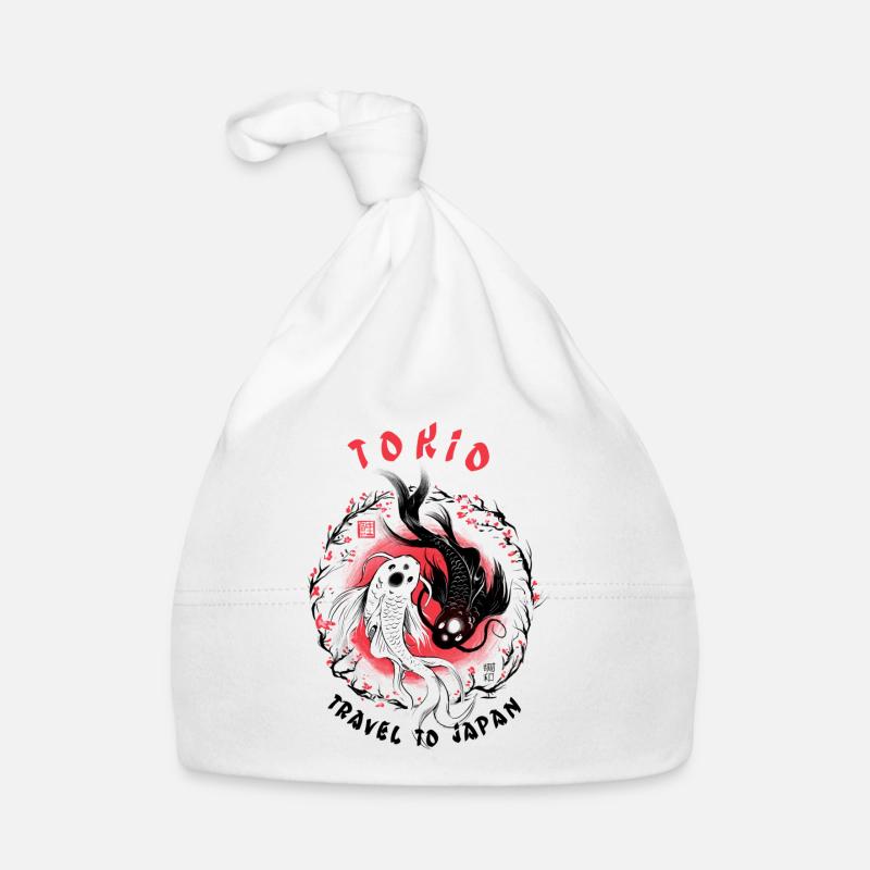 Tokyo Japan Koi Fish Organic Baby Cap