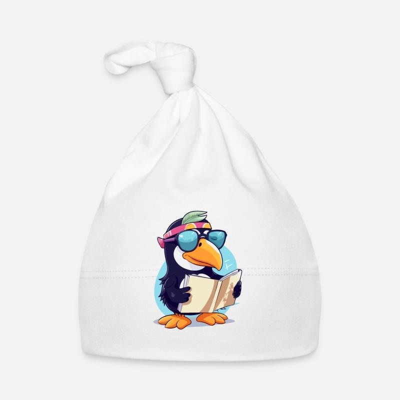 Alex le toucan - Bonnet bio Bébé - blanc