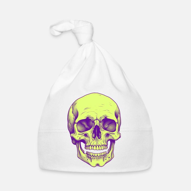 💀 Sublimé Neon Technocrat - Baby Bio-Mütze - Weiß