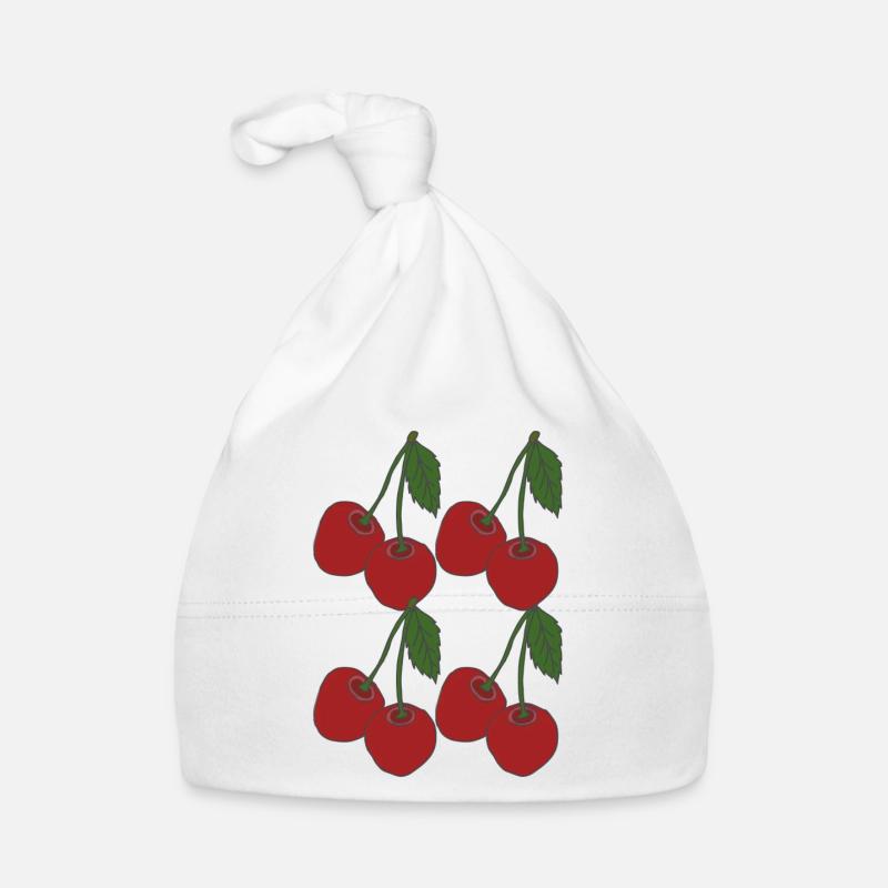 Cherries 4-fold Organic Baby Cap