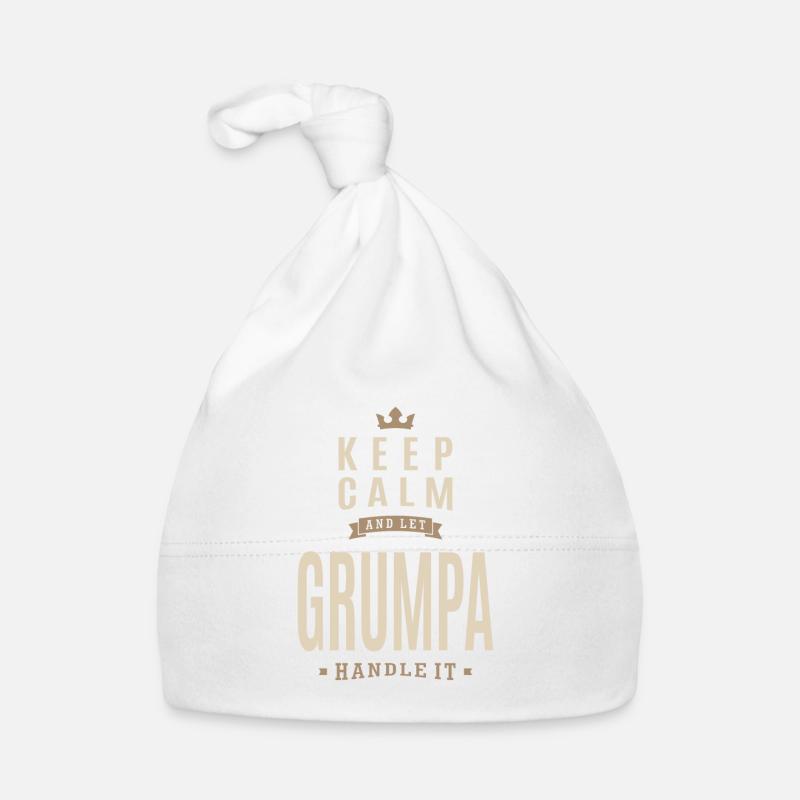 Keep Calm Grumpa Baby Bio-Mütze