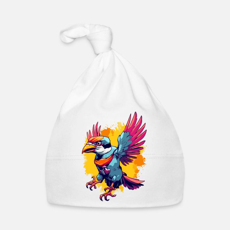Pilu, der bunte Vogel Baby Bio-Mütze