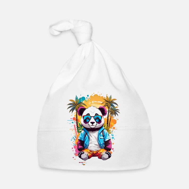 Coole Panda Baby Bio-Mütze