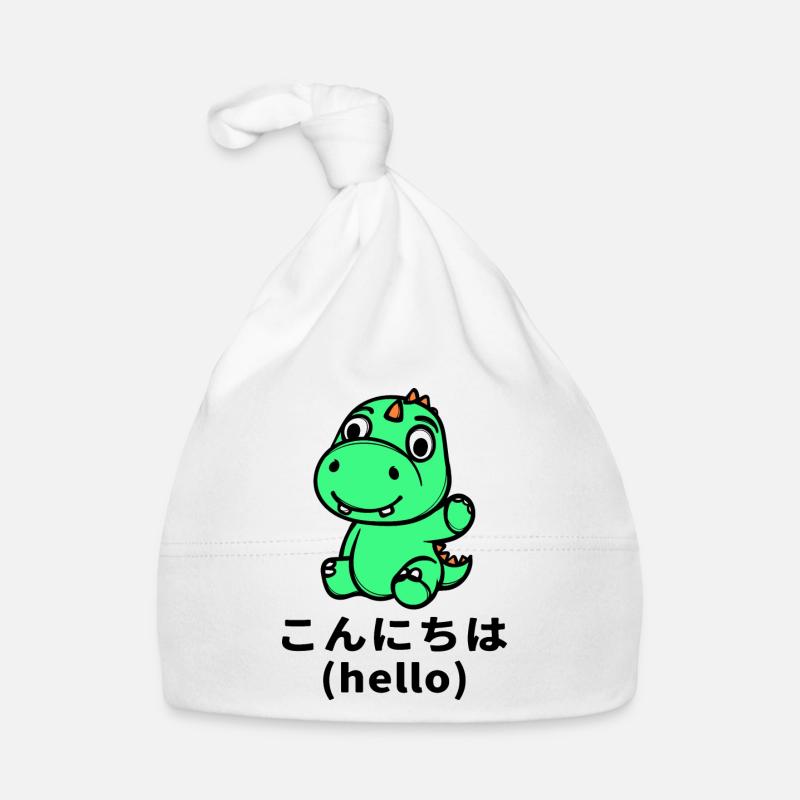 Dino Anime Manga Cartoon Cartoon Déclaration Bonnet bio Bébé