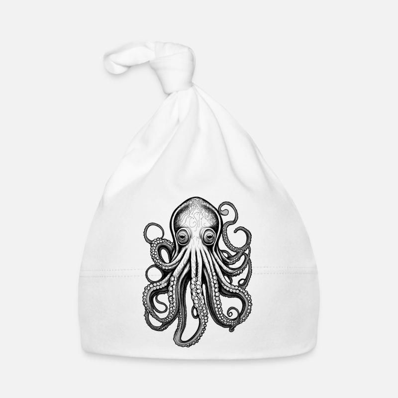 Psychedelic Octopus Organic Baby Cap