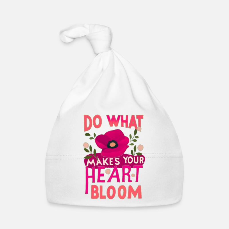 Do what makes your heart bloom. Baby Bio-Mütze