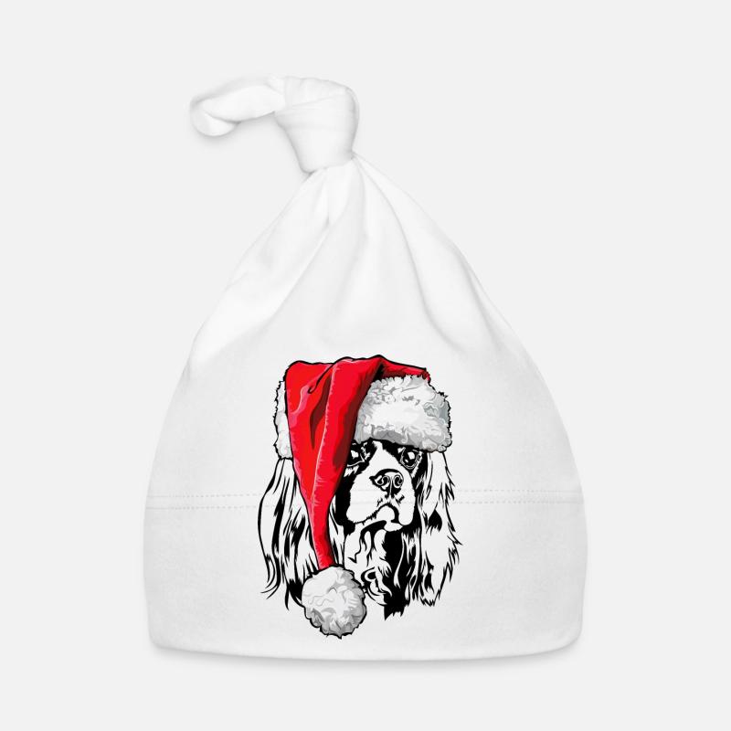 Cavalier King Charles Spaniel Christmas Wilsigns Bonnet bio Bébé