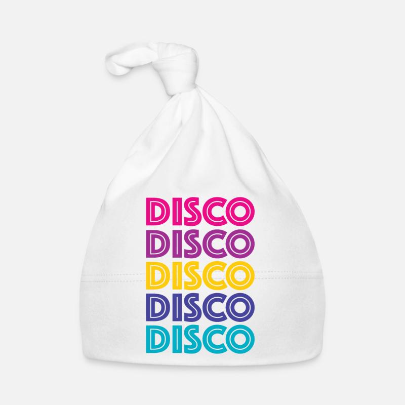 Disco Disco Disco - Baby Bio-Mütze - Weiß