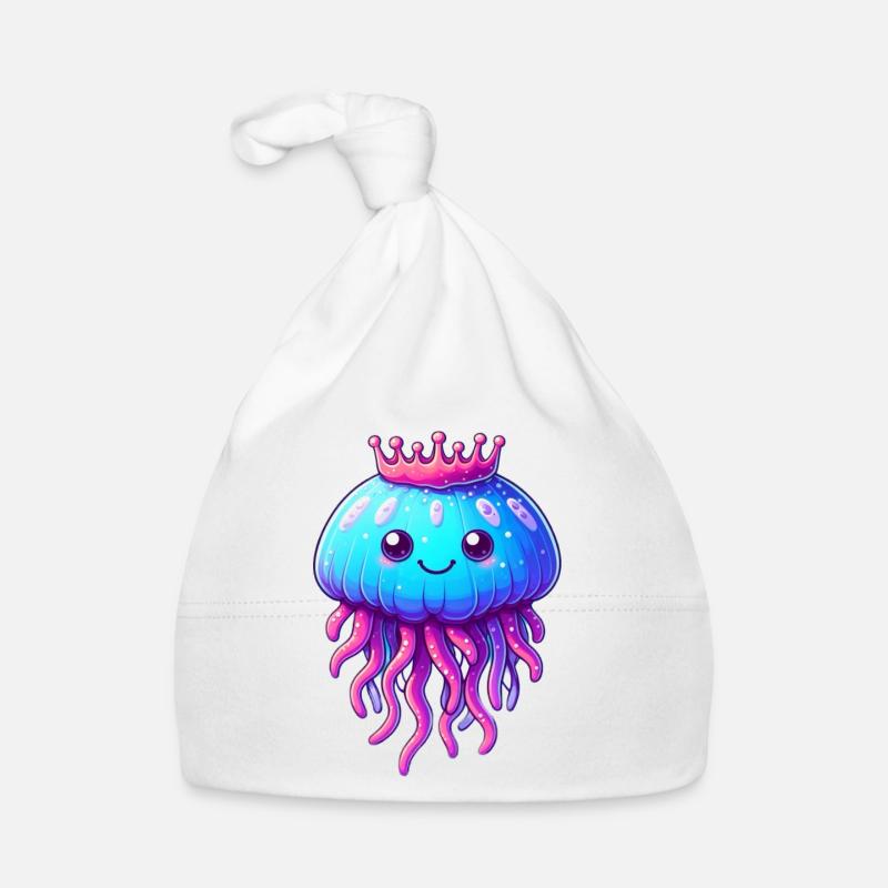 Une méduse avec une couronne Bonnet bio Bébé