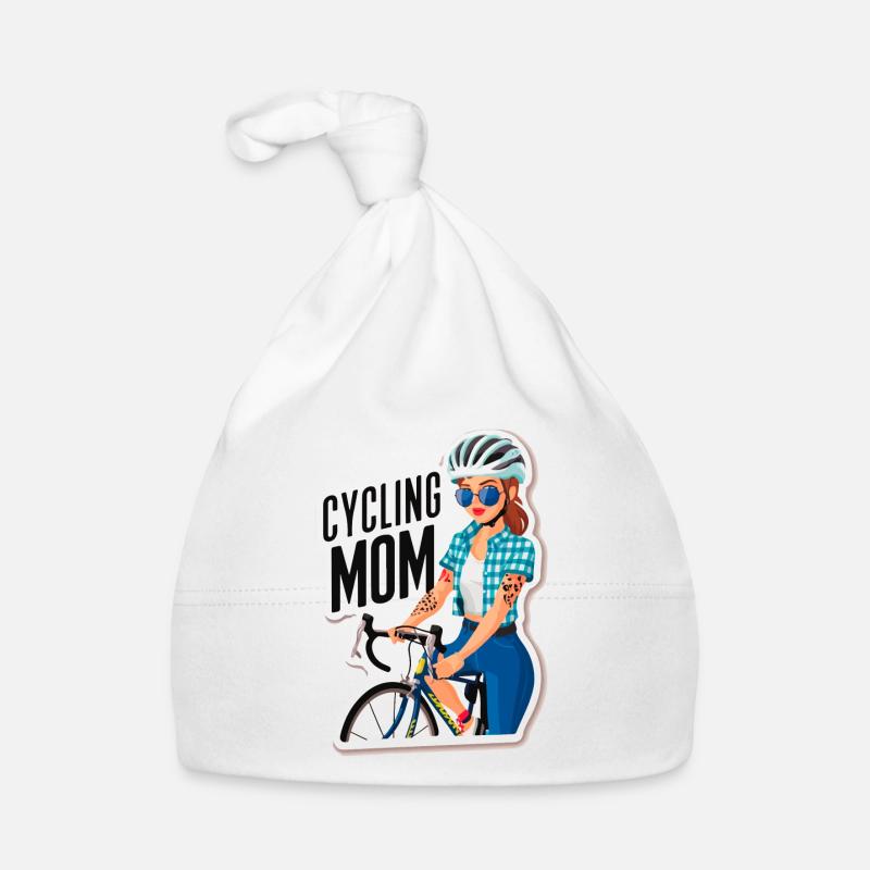 Cycling Mom Empowerment Sticker Organic Baby Cap