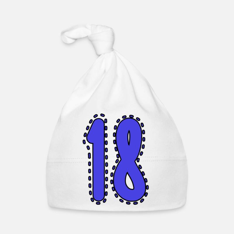 18. 18 ANS. 18e ANNIVERSAIRE. ANNIVERSAIRE 18 ANS. Bonnet bio Bébé