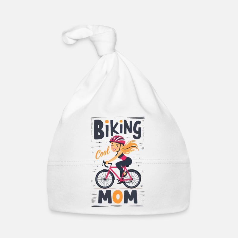 Cool Biking Mom Illustration Design Bonnet bio Bébé