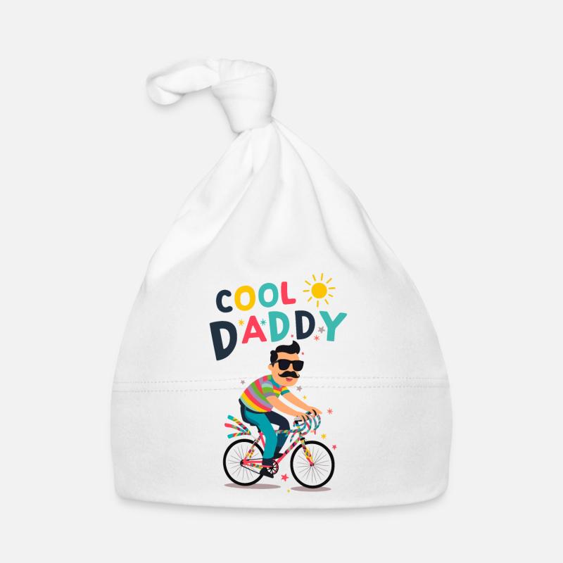 Vibrant Cool Daddy Cyclist Design Bonnet bio Bébé