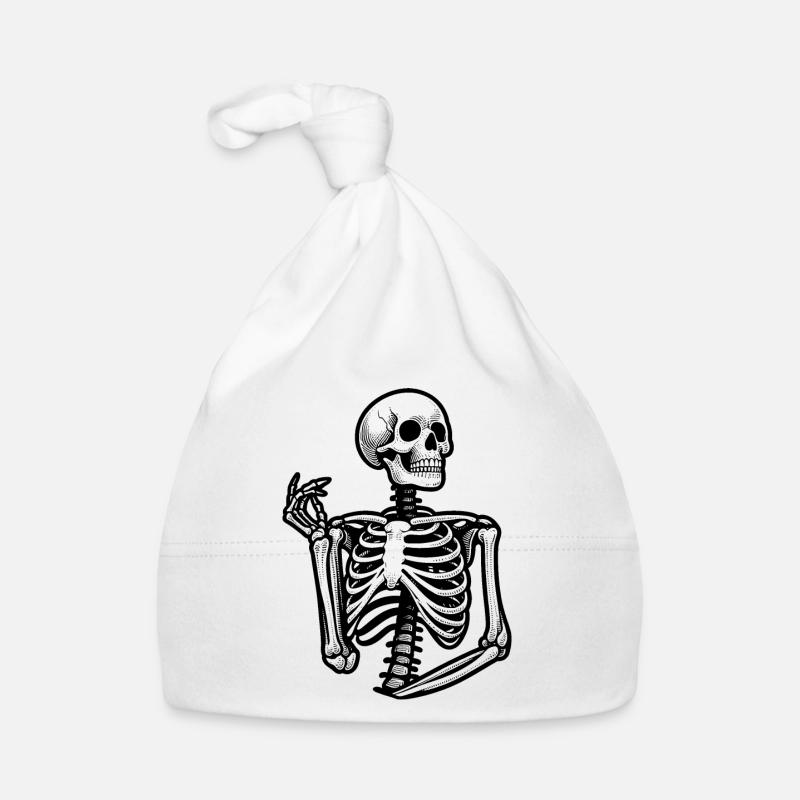 Pensive Skeleton - Bones Organic Baby Cap