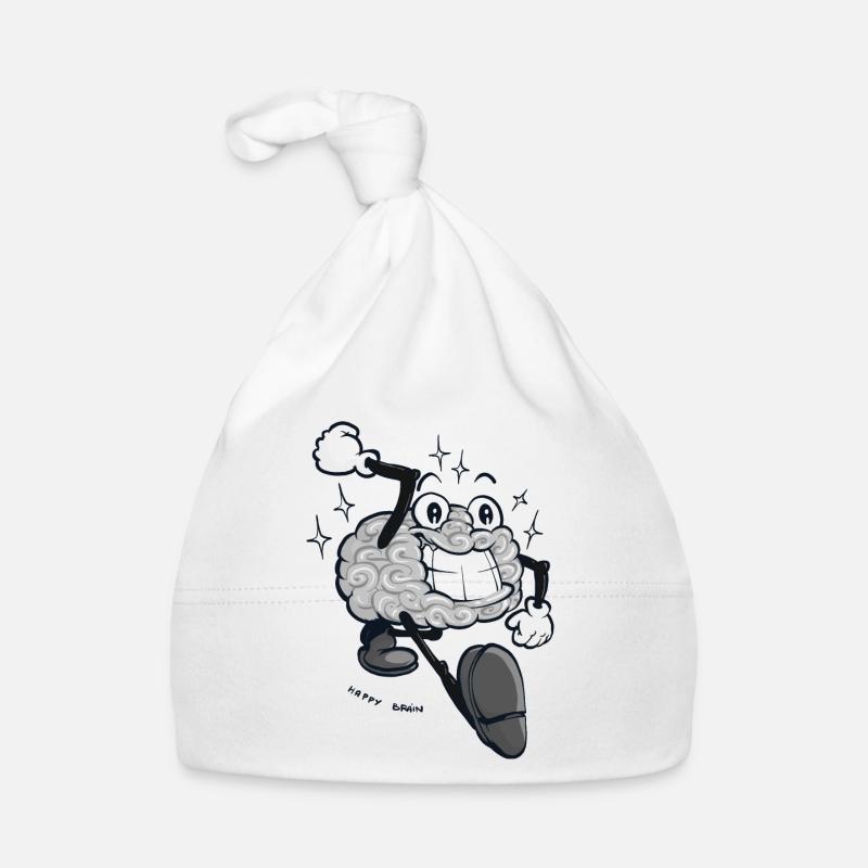 Happy Brain - Graue Version Baby Bio-Mütze