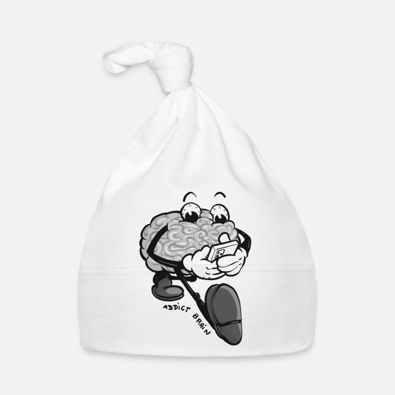 Brain Addict - graue Version Baby Bio-Mütze