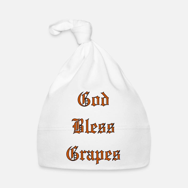 Que Dieu bénisse les raisins - Bonnet bio Bébé - blanc