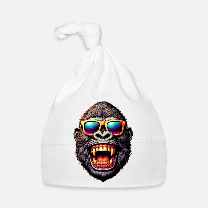 Gorilles avec lunettes de soleil Bonnet bio Bébé