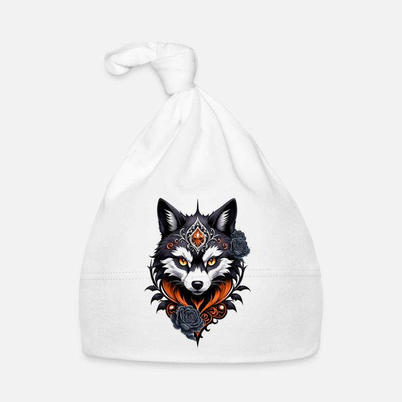 Majestic wolf's head, Organic Baby Cap