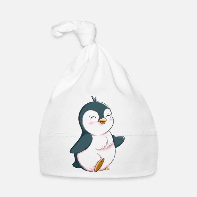 Pingouin mignon Bonnet bio Bébé