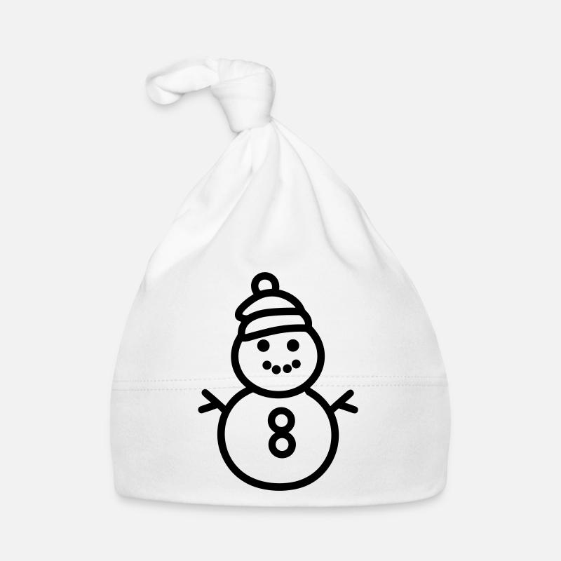 Schneemann Baby Bio-Mütze